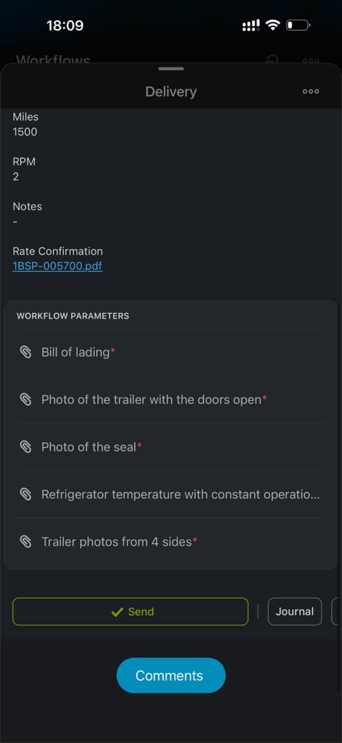 New load notification